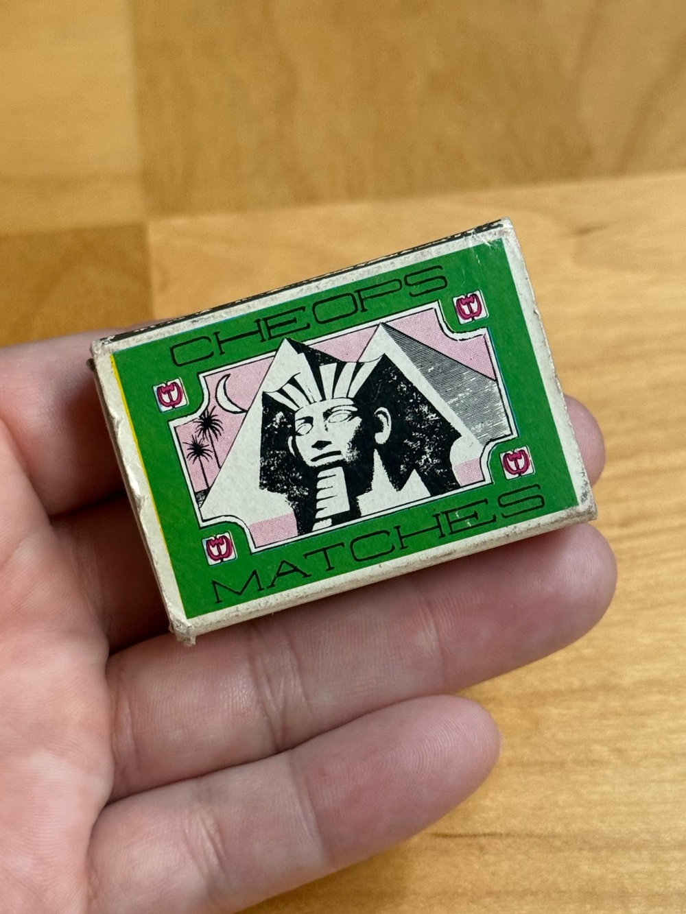 Vintage Pyramid Sphinx Cheops Matches Puzzle Box by Franz Josef Holler Germany